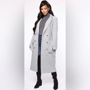 women's grey trench coat- fashion nova